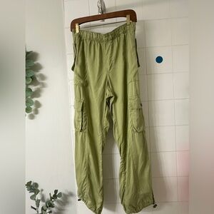 Women's Green Cargo Jogger Pants